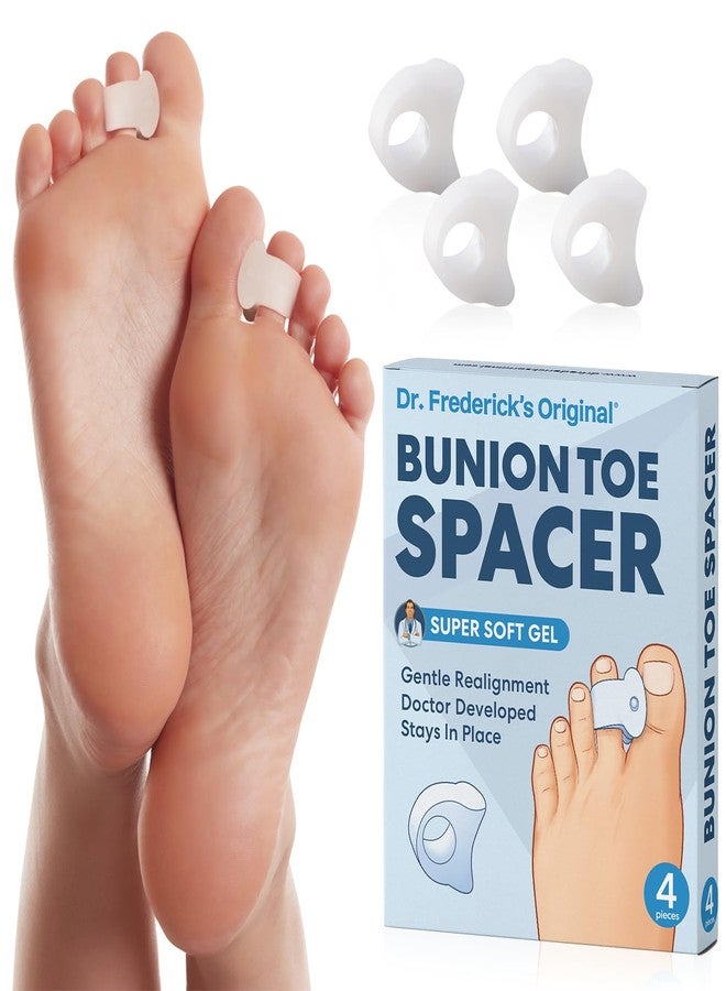Dr. Frederick's Original Sport Bunion Pads - 4 ct - Temporary Bunion Corrector - Toe Separator Gel Cushion - Relief for Women & Men - Image 1